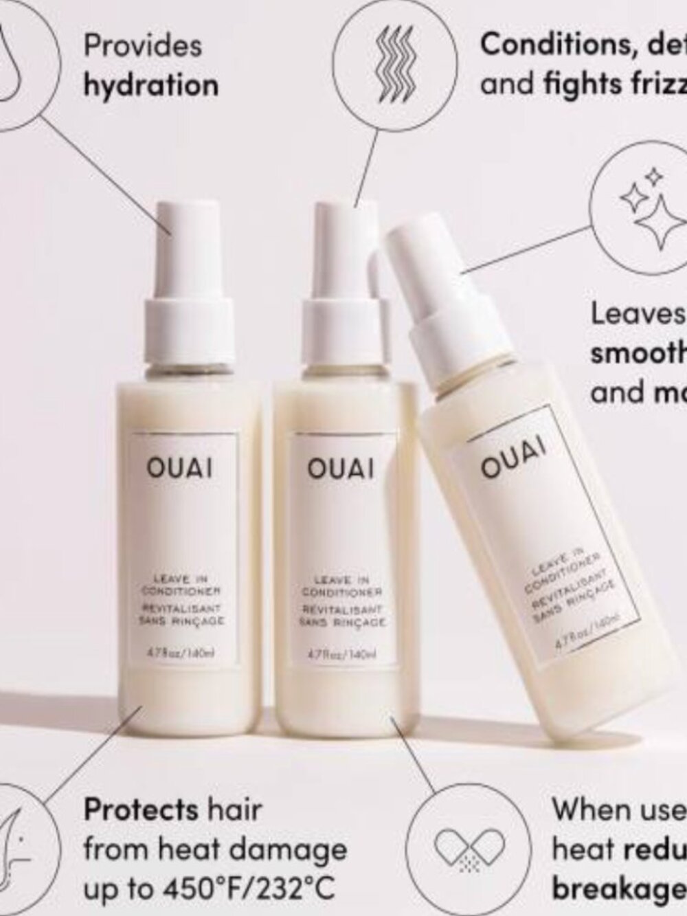 NIB OUAI Leave-In Conditioner - Picture 3 of 6